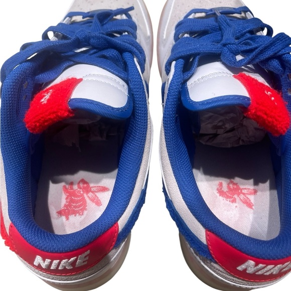 Nike Dunk Low Retro PRM Year of the Rabbit White Crimson Varsity Royal - Picture 6 of 7